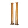 A pair of fir wood columns. - Moinat - Columns, Flares, Nubians