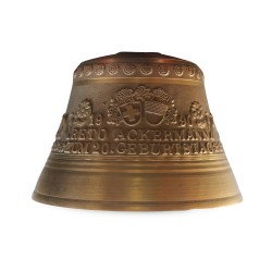 Eine Bronzeglocke „1990, Réto Ackermann“ aus der Gießerei Gusset Vetendorf