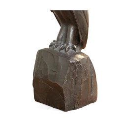 Une statut en bronze "Hibou" signé Robert Hainard (1906-1999). 14/18 fonderie d’art Geya