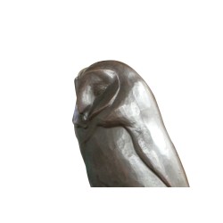 Une statut en bronze "Hibou" signé Robert Hainard (1906-1999). 14/18 fonderie d’art Geya