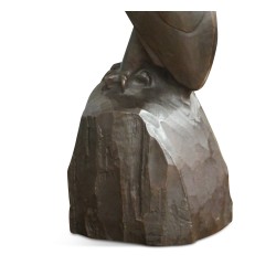 Une statut en bronze "Hibou" signé Robert Hainard (1906-1999). 14/18 fonderie d’art Geya