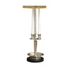 A 2-light ASCOT lamp in polished nickel with black metal shade. - Moinat - Table lamps