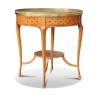 一件路易十五 - 路易十六过渡中心 bouillotte 沙发，镶嵌丰富 - Moinat - End tables, Bouillotte tables, 床头桌, Pedestal tables