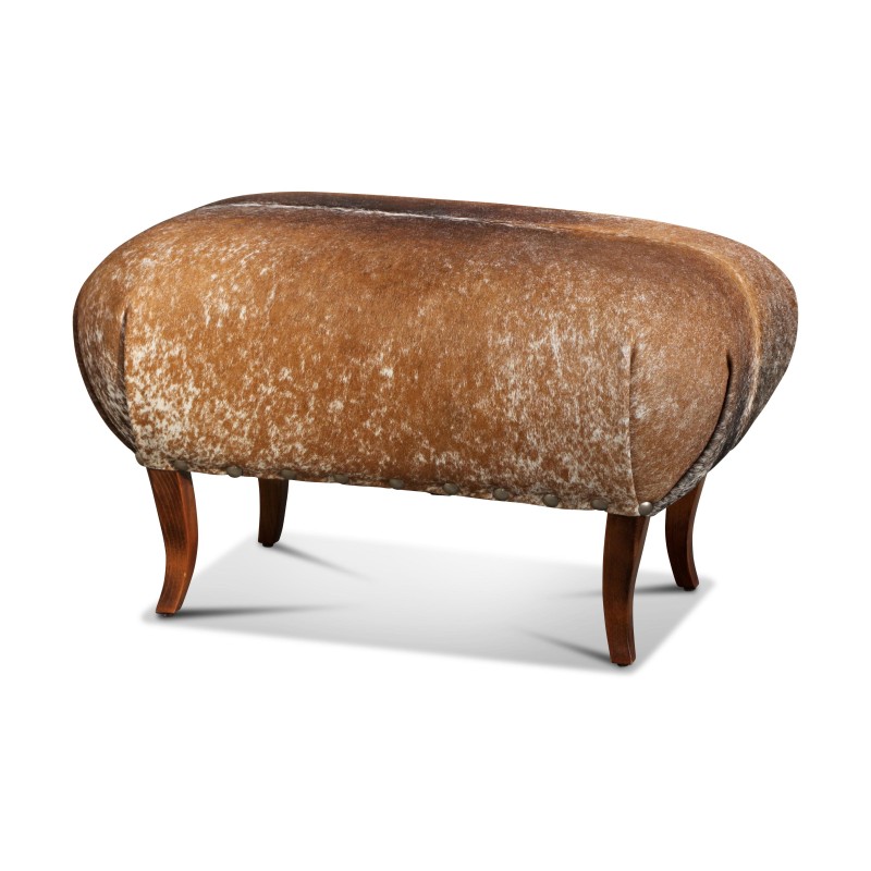 A “Mountain” seat in cowhide - Moinat - Stools, Benches, Pouffes