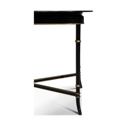 A black and gold Chinese top coffee table