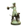 A bronze from Naples \"Hunter and his dogs\" Signed A. Se Luca - Moinat - Bronzes