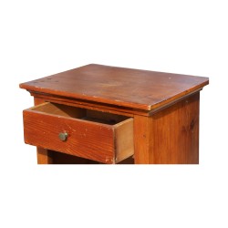 A \"Chalet\" fir bedside table, a drawer