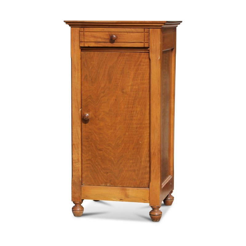 A walnut Directoire bedside table, a drawer - Moinat - End tables, Bouillotte tables, Bedside tables, Pedestal tables