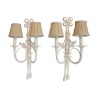 A pair of Louis XVI \"corps de chasse\" light fixtures with bow at the top and pompoms at the bottom - Moinat - Wall lights, Sconces