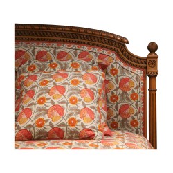 A complete Louis XVI bed in richly carved beech