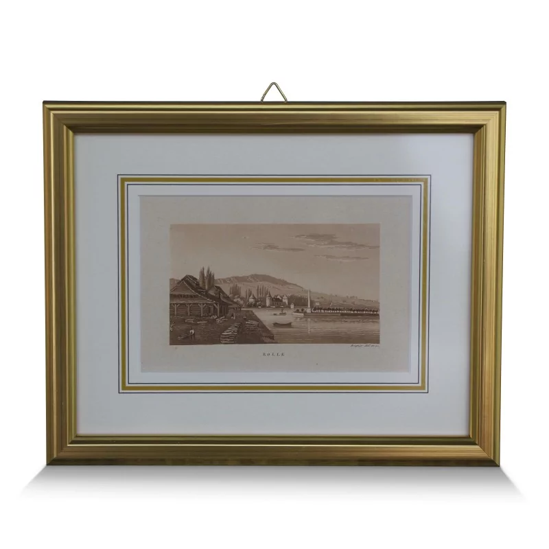 une oeuvre "Rolle" signée Bryner. - Moinat - Gravures une oeuvre "Rolle" signée Bryner. - Moinat - Gravures