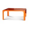 Une table basse Demetrio 70 orange par Vico Magistretti pour Artemide Milano. Italie. - Moinat - Tables de salon