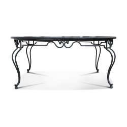 Table ovale, dans le style de "Gilbert Poillerat", en fer