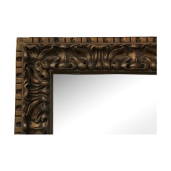 Miroir biseauté , cadre couleur bronze doré