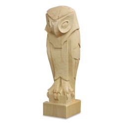 仿山德士风格的椴木\"猫头鹰\"雕塑