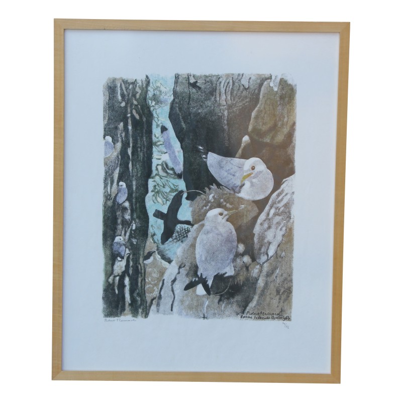 Une oeuvre "Oiseau" Signé Robert Hainard (1906-1999). Suisse - Moinat - 画 - 各种的 Une oeuvre "Oiseau" Signé Robert Hainard (1906-1999). Suisse - Moinat - 画 - 各种的