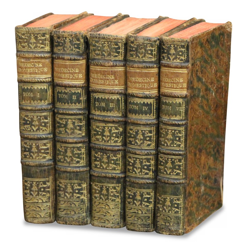 Lot de cinq volumes de médecine domestique. Vers 1814 - Moinat - Accessoires de décoration Lot de cinq volumes de médecine domestique. Vers 1814 - Moinat - Accessoires de décoration