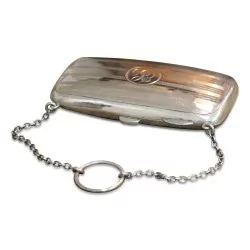 Porte monnaie en argent décor Nieller, intérieur cuir