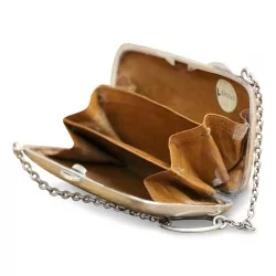 Porte monnaie en argent décor Nieller, intérieur cuir
