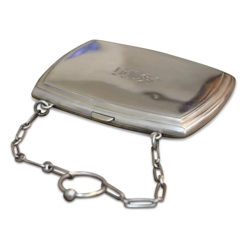 Porte monnaie en argent 925, intérieur cuir veau retourné - Moinat - Silber