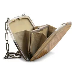 Porte monnaie en argent 925, intérieur cuir veau retourné