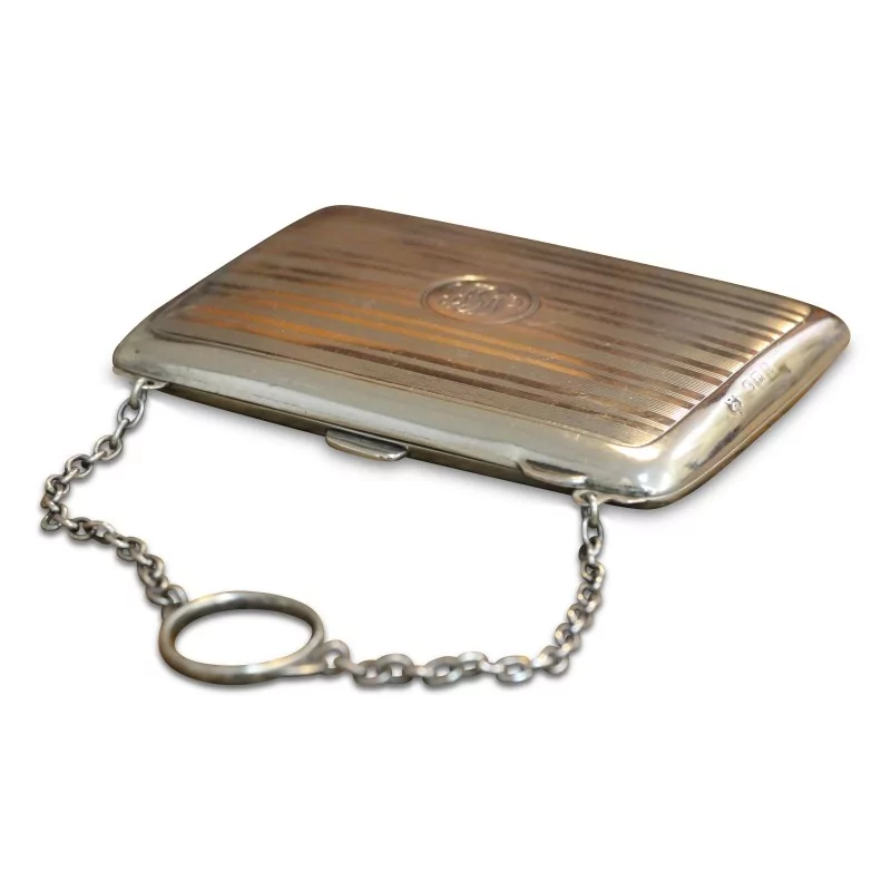 Porte monnaie en argent avec poinçon, intérieur cuir - Moinat - Silverware