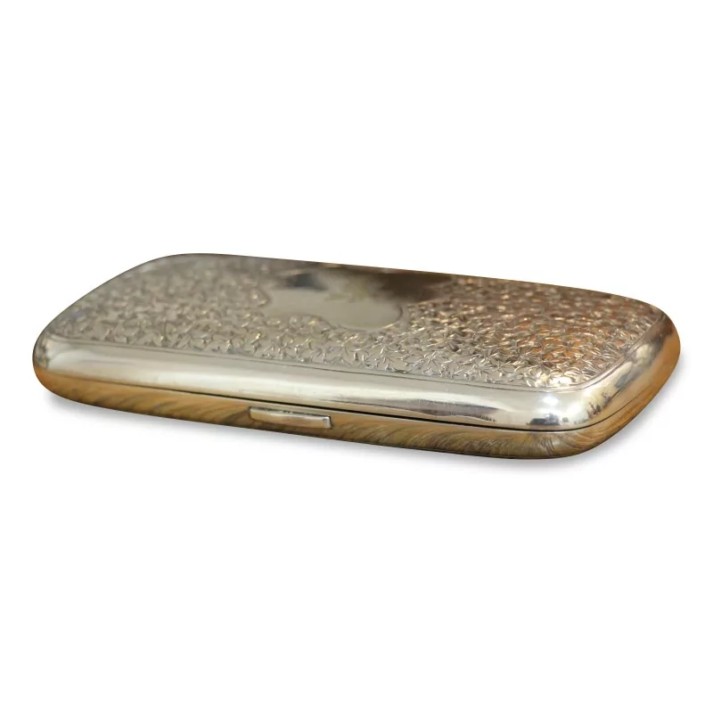 Boîte à cigarette en argent Nieller "Au feuillage" - Moinat - Argenterie