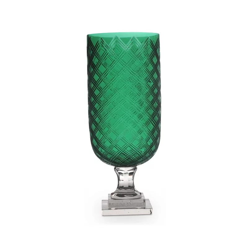 Vase "Diamant emeraude" en verre. - Moinat - Accessoires de décoration Vase "Diamant emeraude" en verre. - Moinat - Accessoires de décoration