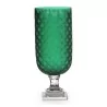 Vase "Diamant emeraude" en verre. - Moinat - Accessoires de décoration