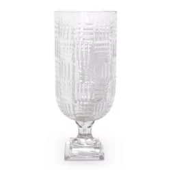 Vase sur pied en verre chinon.