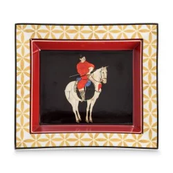 \"Cavalier\" porcelain pocket emptier.