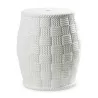 \"Braiding\" seat in ceramic, white color. - Moinat - Stools, Benches, Pouffes