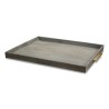Rectangular shagreen tray, gold metal handle. - Moinat - Plates