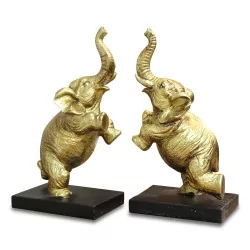 \"Elephant\" resin bookend.