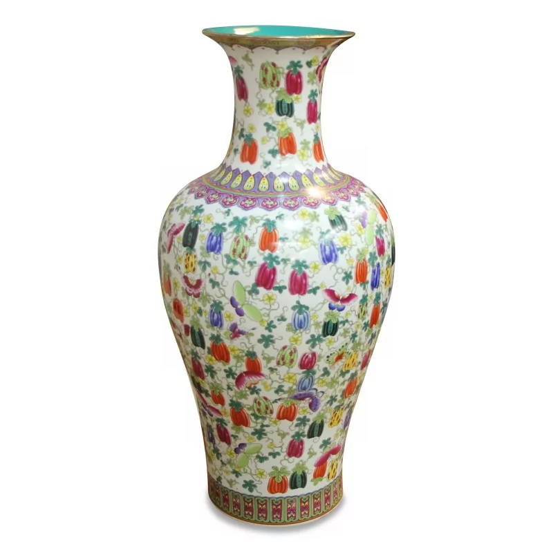 Porcelain \"Vegetables\" vase. - Moinat - Boxes, Urns, Vases