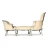 Louis XV Regency \"Recamier\" chaise longue \"With ribbons\" in beech - Moinat - Armchairs