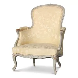 Louis XV Regency \"Recamier\" chaise longue \"With ribbons\" in beech