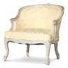 Louis XV Regency \"Recamier\" chaise longue \"With ribbons\" in beech - Moinat - Armchairs