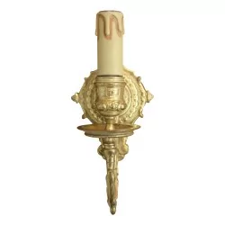 Applique Néogothique en bronze doré. Vers 1890. France.