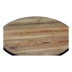 小酒馆桌子，拉丝铸铁底座