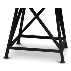 Table de salle à manger noyer richement marquetée.