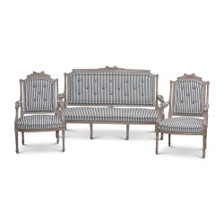  1 Wohnzimmergarnitur im Louis XVI-Stil mit 1 Sofa, 2 …