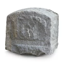 Cantonal boundary stone in limestone.