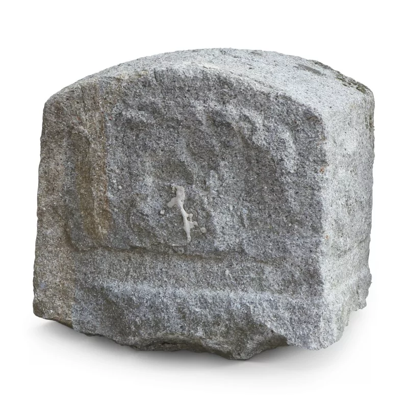 石灰岩制成的州界石。 - Moinat - 栅栏门