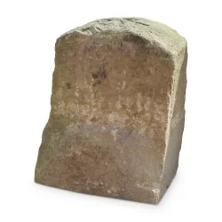 Cantonal boundary stone in limestone.