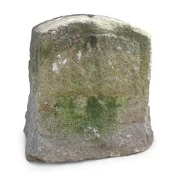 Cantonal boundary stone in limestone.