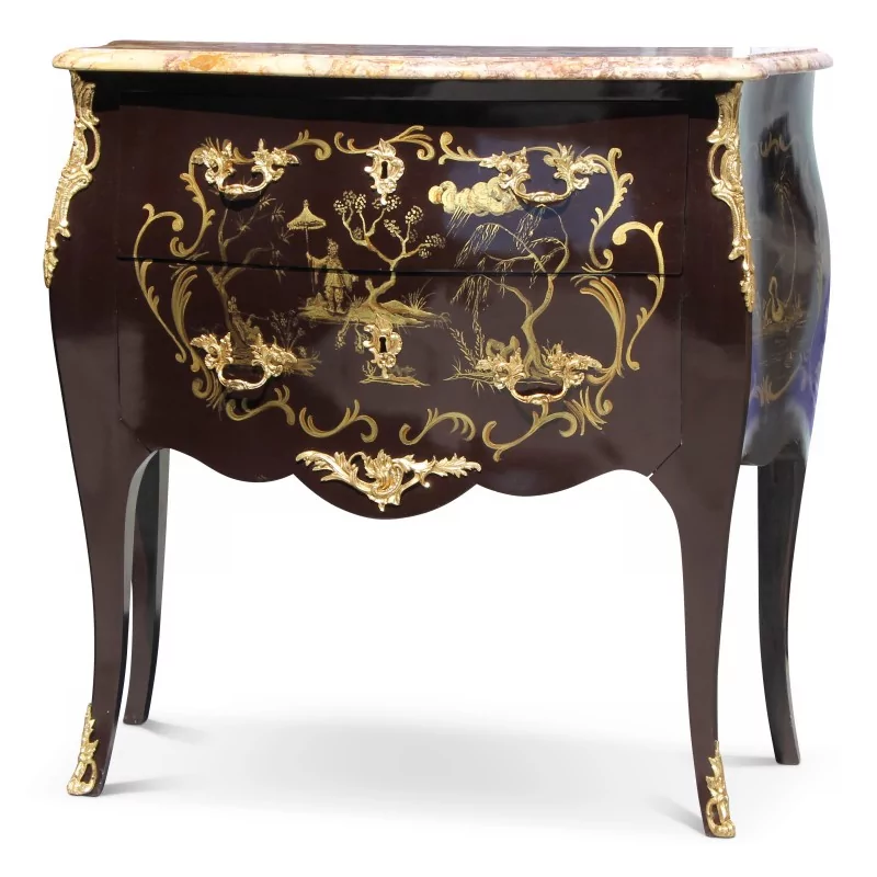 Louis XV \"Chinese\" chest of drawers - Moinat - Chests of drawers, Commodes, Chifonnier, Chest of 7 drawers Louis XV \"Chinese\" chest of drawers - Moinat - Chests of drawers, Commodes, Chifonnier, Chest of 7 drawers