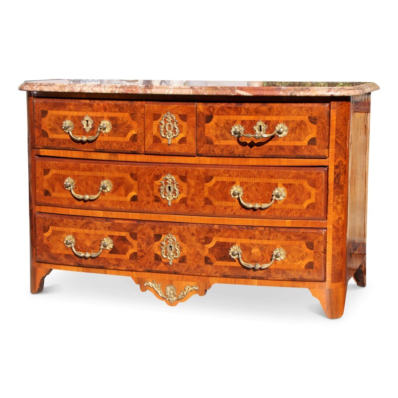 Commode Louis XIV marquetée avec bronze plus tardif. Epoque : - Moinat - Commodes, Chiffonniers, Semainiers