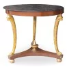 Empire \"Eagle s Head\" pedestal table in mahogany and gilded wood. - Moinat - End tables, Bouillotte tables, Bedside tables, Pedestal tables