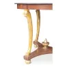 Empire \"Eagle s Head\" pedestal table in mahogany and gilded wood. - Moinat - End tables, Bouillotte tables, Bedside tables, Pedestal tables Empire \"Eagle s Head\" pedestal table in mahogany and gilded wood. - Moinat - End tables, Bouillotte tables, Bedside tables, Pedestal tables